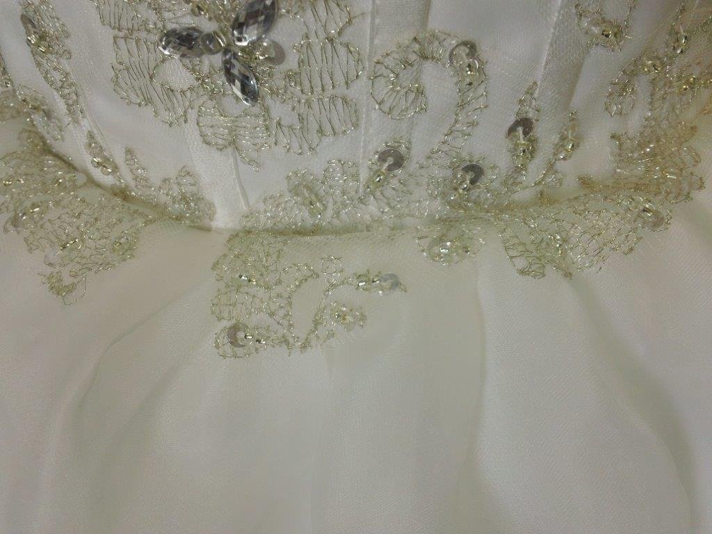 embroidery and beaded waistline